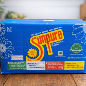 Sunpure Refined Sunflower Oil 1 Litre Oil Box 10 Pouch In One Box