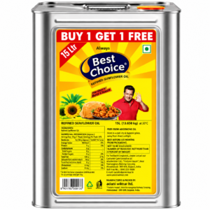 Best Choice Refined Sunflower Oil 15 Litre Teen Buy 1 Get 1 Free Total 30 Litre 2 Can